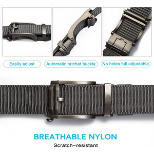 Cinturón táctico de nailon resistente al desgaste para hombres con hebilla deslizante automática Cinturón táctico ajustable para hombres de golf - Product Image 2