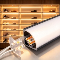 Barre lumineuse LED linéaire d'angle à 90 degrés 12V/24V, connexion sans soudure, découpable pour cuisine, placard, armoire à chaussures