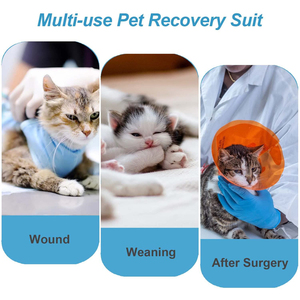 छोटा कुत्ता सर्जिकल ओनेसी वियर पेट कोन ई कॉलर वैकल्पिक तेंदुआ प्रिंट कैट सर्जरी रिकवरी सूट - Product Image 4