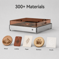 Máquina de Grabado y Corte Láser de Escritorio 20W 400x380mm, con Bluetooth y App, para Grabar Azulejos/Cerámica/Silicona, para Creación de Letreros
