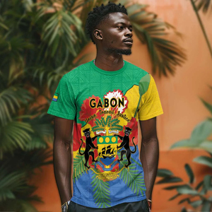Camiseta de fútbol personalizada de Gabón Go Champions Style para celebrar el Día DE <span class=keywords><strong>LA</strong></span> Independencia - Product Image 3