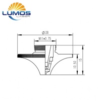 Buse de découpe laser D28-E-D M11 H15 en laiton, accessoires consommables pour tête de découpe laser à fibre BOCI Precitec 1,0-6,0 mm