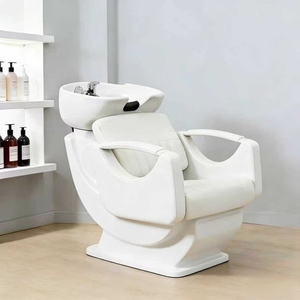 Ceramic Basin Hair Salon Sitting Style Shampoo <b>Bed</b> High-<b>end</b> Fiberglass Hair <b>Bed</b> Minimalist Style Shampoo Chair - Product Image 2