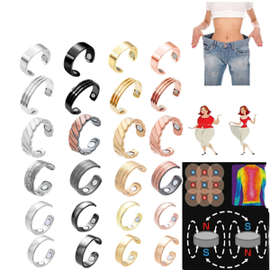 Anillo Terapéutico de Drenaje Linfático Magnético de Moda, Chapado en Oro Rosa, de Aleación, para Desintoxicación, para Mujeres, Hombres, Unisex, Regalo - Product Image 1