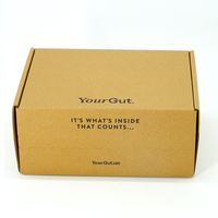 Boîtes d'expédition personnalisées en kraft brun avec logo sur mesure et bande adhésive à fermeture éclair pour colis postaux – Vente en gros