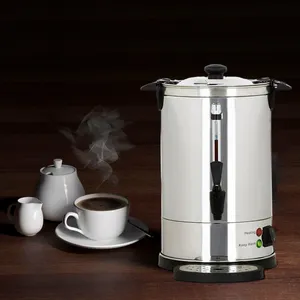 220V electrical stainless steel cafe coffee maker commercial coffee percolator catering supplier