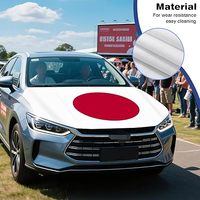 Housse de voiture personnalisée japonaise 100% polyester pour festival sportif, décoration de voiture en plein air