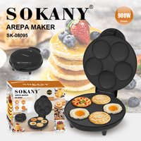 5 trous multifonction électrique cuisson Mini Pop gâteau Snack Machine gril beignet fabricant Cupcake oeuf pour la maison petit déjeuner