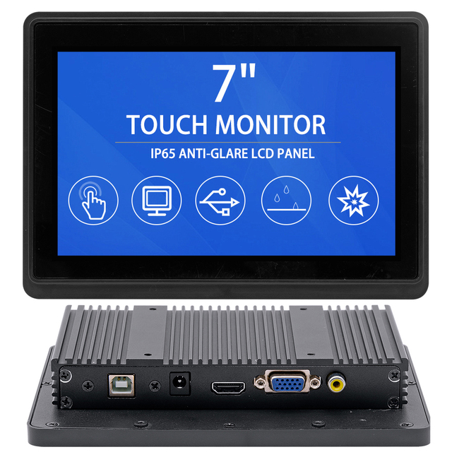 7 Inch Industrial Touch Screen Monitor Wintouch Waterproof IP65 LCD Display VGA Embedded Industrial Capacitive Touch
