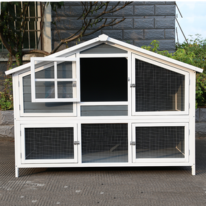 Grand <span class=keywords><strong>enclos</strong></span> pour lapins avec deux maisons principales, <span class=keywords><strong>enclos</strong></span> pour lapins, boîtes de jeu, cage en bois pour lapins - Product Image 3