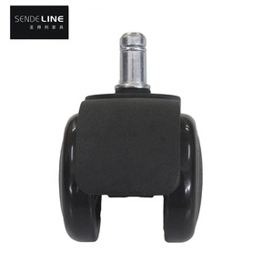 Chaise <span class=keywords><strong>de</strong></span> <span class=keywords><strong>bureau</strong></span> couverte <span class=keywords><strong>de</strong></span> tige d'anneau <span class=keywords><strong>de</strong></span> poignée <span class=keywords><strong>de</strong></span> haute qualité en gros <span class=keywords><strong>de</strong></span> 50mm roulette noire en PU <span class=keywords><strong>sans</strong></span> roue <span class=keywords><strong>de</strong></span> chaise <span class=keywords><strong>de</strong></span> <span class=keywords><strong>frein</strong></span> - Product Image 5