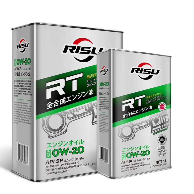 RISU ביצועים גבוהים 0W20 חומרי סיכה לרכב OEM סיטונאי מפעל שמן מנוע שמן מנוע בנזין סינטטי