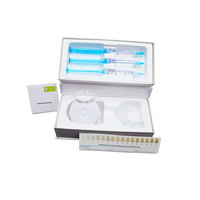 Nueva tecnología Fórmula libre de agua Doble blanqueamiento PVP y 6% Peróxido de hidrógeno Sabor a menta Kit de gel blanqueador de dientes doble LED