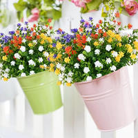 Bouquet de fleurs artificielles de gypsophile mélangées, personnalisé, multicolore (violet, orange, jaune, blanc), petites fleurs