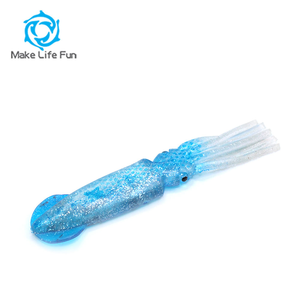 Leurres souples multicolores en forme de jupe de calamar, leurres de pêche à la traîne en caoutchouc scintillant en forme de pieuvre, lumineux pour thon, mahi-mahi, wahoo - Product Image 2