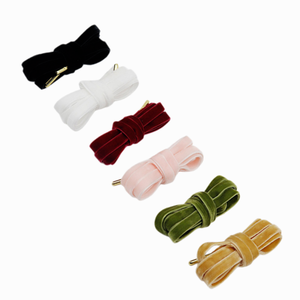 Lacets plats double face en daim de 10 mm de longueur personnalisée avec embouts métalliques pour chaussures de skateboard, baskets, chaussures décontractées et chaussures en toile - Product Image 3