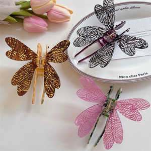 Dễ thương Acetate đầy màu sắc chuồn chuồn tóc Claw vui vẻ thiết kế phụ nữ tóc <span class=keywords><strong>Clip</strong></span> 2025 Quà Tặng - Product Image 6