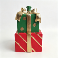 Base Decorativa para Árbol de Navidad con Figura de Muñeco de Nieve y Papá Noel, con Bolsa de Regalos, Marca MGO