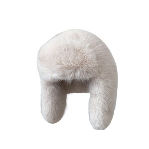 Vendita calda all'aperto da donna pelosa pelosa e soffice firmata protezione orecchie cappello a secchiello lungo volpe in <span class=keywords><strong>pelliccia</strong></span> sintetica cappelli invernali - Product Image 2