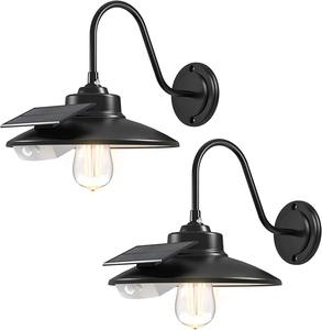 Lampe murale solaire LED rétro moderne pour extérieur, étanche, pour la décoration de villa, éclairage domestique compact, à batterie, transfrontalier - Product Image 1