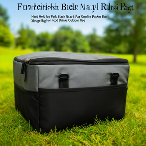 Sac isotherme portable noir, gris, marine, kaki – 6 packs par sac – Pour aliments, boissons, usage extérieur - Product Image 3
