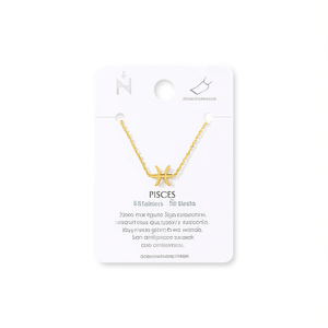 Cavigliera con ciondolo Pesci in acciaio inossidabile per donna, gioielli zodiacali, cavigliere alla moda - Product Image 2