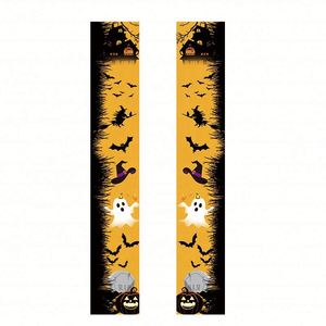 Juego de letreros para porche: Truco o trato y Feliz Halloween, pancarta de fantasma espeluznante, bruja y lápida para decoración de puerta principal - Product Image 5