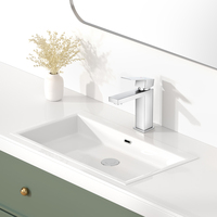 Robinet de lavabo en céramique à trou unique et à poignée unique en acier inoxydable 304, finition chromée, montage sur plan, certifié CUPC, pour salle de bain