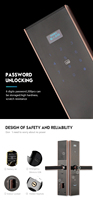 KaiYing Locker avec carte Serrure de porte intelligente Tuya Ttlock Cerraduras Wifi Clés d'empreintes digitales Fer Poignée électronique Chiffre Électronique