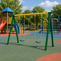 Ensemble de balançoires à structure arquée robuste pour enfants, personnalisable, multi-utilisateurs, pour l'extérieur, équipement de terrain de jeu pour enfants