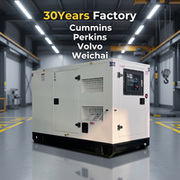 Générateur diesel marin 30 kW à prix d'usine, silencieux, à châssis ouvert, portable, refroidi par eau, pour centrale électrique