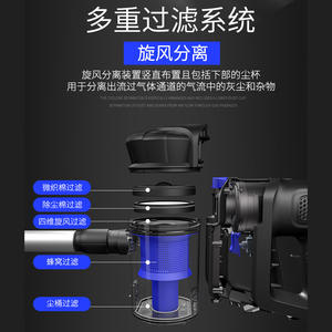 เครื่องดูดฝุ่นแบบมือถือจื่อกาโอสายไฟยาว 4 เมตร เทคโนโลยีไซโคลน สีฟ้า กล่องเก็บฝุ่นแรงดูดสูง - Product Image 1