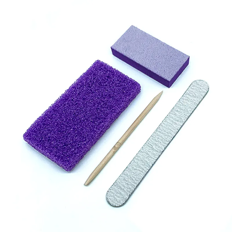 400Set/Case Disposable 4Pcs Nail Tools 4 In 1 Pedicure Set Manicure Kit For Beauty Salon