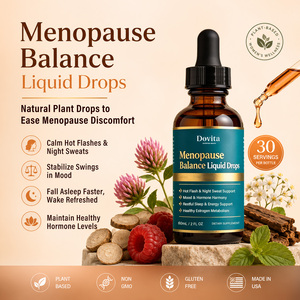 Gouttes liquides certifiées Halal pour la ménopause, pour femmes, soutien hormonal biologique, soulagement de la sécheresse vaginale, santé osseuse, 60 ml (OEM ODM) - Product Image 2