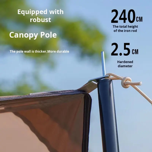 Tente portable imperméable en tissu Oxford double couche pour l'été, abri contre la pluie pour le camping, les pique-niques, la plage, extra large - Product Image 2