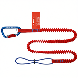ชุดสายคล้องเครื่องมือ Knipex รุ่น 00 50 03 T สีแดง-น้ำเงิน พร้อมคาราไบเนอร์เพื่อความปลอดภัยของเครื่องมือ - Product Image 1