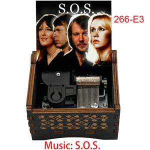 Boîte à musique à remonter SOS Melody, groupe <span class=keywords><strong>ABBA</strong></span>, populaire, 18 notes, mouvement argenté, cadeau musical spécial pour ami, famille, fête d'anniversaire - Product Image 3