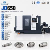 Tour CNC automatique à double broche JD650 Tour à double broche Funac Gang Type Taiwan Tour CNC à double broche Tournant