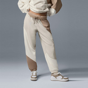 Conjunto de Sudadera con capucha bloqueada de color de otoño para mujer, pantalones informales, suaves, cómodos, atados al tobillo, <span class=keywords><strong>ropa</strong></span> deportiva y deportiva al aire libre - Product Image 6