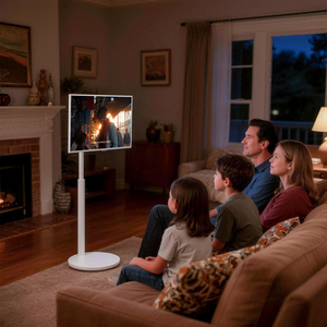Portable 21.5 Inch White 1080P Touch Screen <b>Android</b> Smart <b>TV</b> Wifi Camera Live for Indoor Use With Mobile Functionality 180mm Ver - Product Image 2