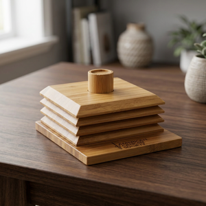 Nouveaux dessous-de-verre carrés en bois poli brillant, écologiques, style bohème, épaisseur 1 mm, différentes tailles, BS INTERNATIONAL Inde - Product Image 1
