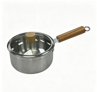 Casserole vapeur double couche en acier inoxydable avec couvercle en verre pour aliments pour bébés et sauces