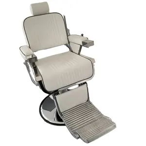 Commercial Salon Hydraulic Pump Chair For Hairdresser And Barber Shop Furniture White Barber Chairs