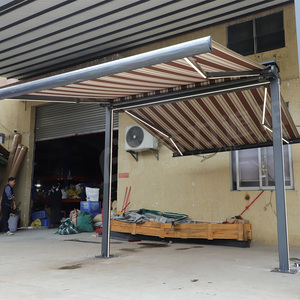 Auvent papillon noir haut de gamme autoportant abri solaire télécommande en aluminium <span class=keywords><strong>Cassette</strong></span> complète auvent Double face pour <span class=keywords><strong>café</strong></span> - Product Image 4