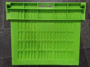 Domuz çiftliği için PP malzeme piglet cratet. Piglet tedavi arabası plastik sepet için 60L yeşil piglet kutusu - Product Image 4