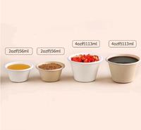 Biodégradable pla à emporter papier à emporter petite sauce piquante emballage pot boîtes boîte tasses conteneur avec couvercles pour restaurant