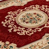 Tapis de sol en fibres synthétiques, style européen, motif de plantes et de fleurs méditerranéennes, antidérapant, insonorisant, paillasson