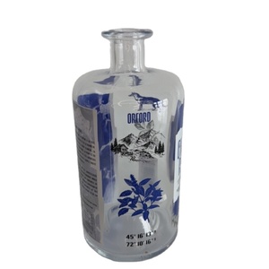 <span class=keywords><strong>Brand</strong></span> New <span class=keywords><strong>Gin</strong></span> 750ml Botella de vidrio transparente Fábrica Forma redonda - Product Image 4