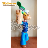 Patung Popeye Fiberglass Lapis Elektroplating, Dekorasi Rumah Vintage, Seni Galeri, Patung Popeye, Penjualan Pabrik Terlaris