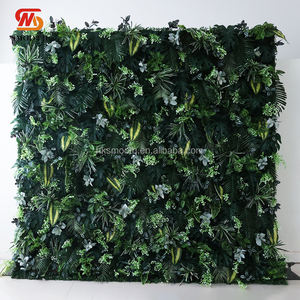 Toile de fond murale en herbe artificielle à feuilles de palmier vertes, faite à la main, lisse, pour la décoration de fête d'anniversaire - Product Image 3